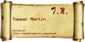 Tepper Martin névjegykártya
