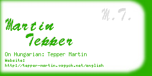 martin tepper business card